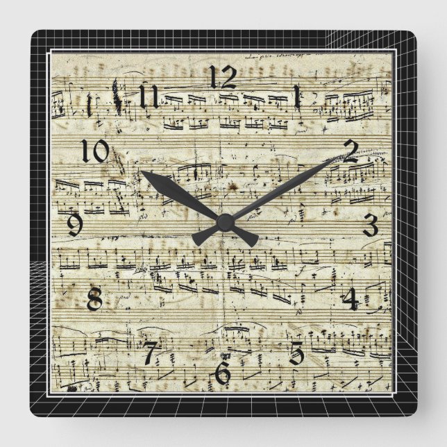 Reloj Cuadrado Chopin - Polonaise (Anverso)