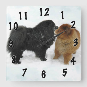 Reloj Cuadrado Chow Chow amor