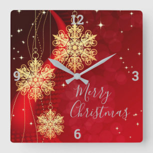 Reloj Cuadrado Christmas Ornaments