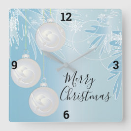Reloj Cuadrado Christmas Ornaments