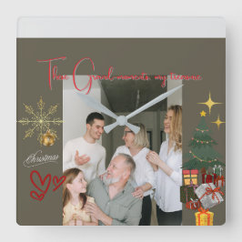 Reloj Cuadrado Christmas With Grandparents