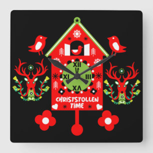 Reloj Cuadrado Christstollen Weihnachtsstollen Stollen Xmas Apron