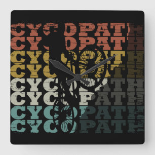 Reloj Cuadrado Ciclismo gracioso