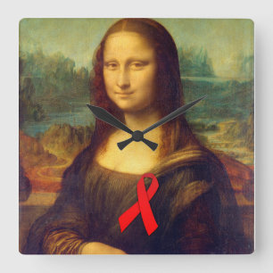 Reloj Cuadrado Cinta roja Mona Lisa