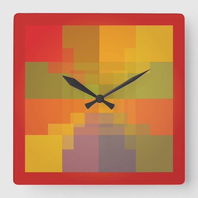 Reloj Cuadrado Circles/Hearts/gradient CIRCLES by masanser pixela (Anverso)