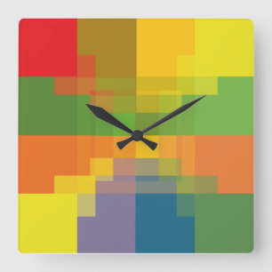 Reloj Cuadrado Circles/Hearts/gradient CIRCLES by masanser pixela