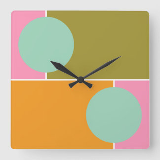 Reloj Cuadrado Círculo cuadrado - ¡Reloj de alegría!