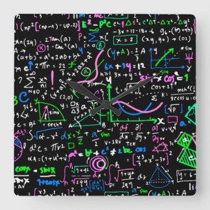 Reloj Cuadrado Círculo de educación matemática lineal