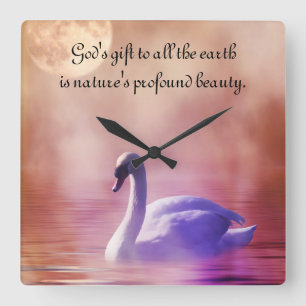 Reloj Cuadrado Cisne noble