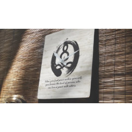 Reloj Cuadrado Citas del símbolo Zen Pose del instructor de yoga 