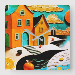 Reloj Cuadrado Citrus Dreamscape