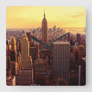 Reloj Cuadrado Ciudad de Nueva York con Empire State