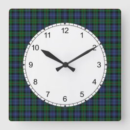 Reloj Cuadrado Clan Murray Tartan Wall Clock
