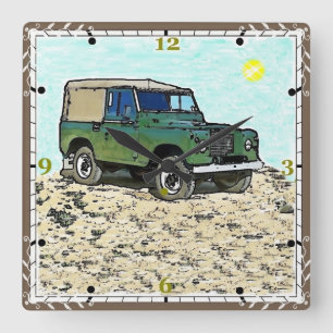 Reloj cuadrado clásico de Land Rover