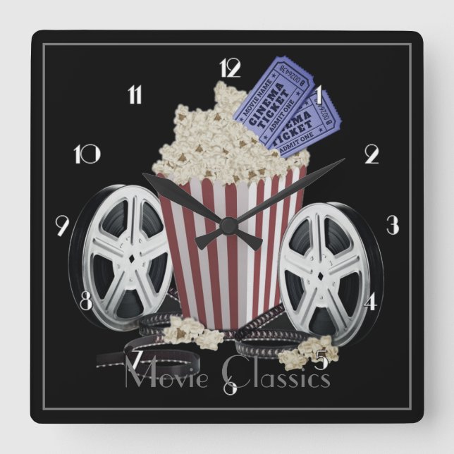 Reloj Cuadrado Clásicos de cine (Anverso)
