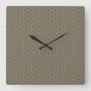 Reloj Cuadrado Class Tan and Black Unusual Weave Blend Pattern