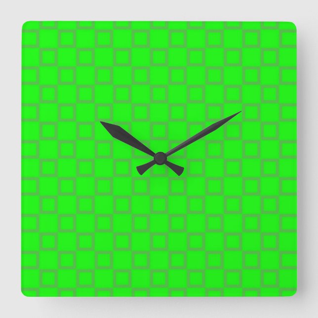 Reloj Cuadrado Classical light green Wall Clock (Anverso)