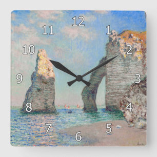 Reloj Cuadrado Claude Monet - Acantilados en Etretat
