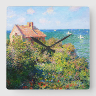 Reloj Cuadrado Claude Monet: Cabaña de Fishermans en Varengevill