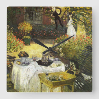 Reloj Cuadrado Claude Monet: El almuerzo