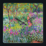 Reloj Cuadrado Claude Monet: El jardín Iris de Giverny<br><div class="desc">Un colorido reloj clásico en la pared con iris garden en Giverny,  pintado por el impresionista pintor francés Claude Monet. 






com</div>