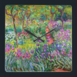 Reloj Cuadrado Claude Monet: El jardín Iris de Giverny<br><div class="desc">Un colorido reloj clásico en la pared con iris garden en Giverny,  pintado por el impresionista pintor francés Claude Monet. 






com</div>