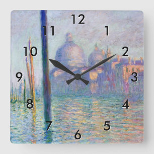Reloj Cuadrado Claude Monet - Gran Canal, Venecia