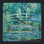 Reloj Cuadrado Claude Monet - Lilis De Agua Y Puente Japonés<br><div class="desc">Claude Monet - Lilies De Agua Y Puente Japonés (1899)</div>