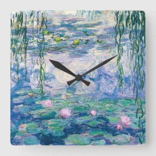 Reloj Cuadrado CLAUDE MONET - LÍNEAS de agua