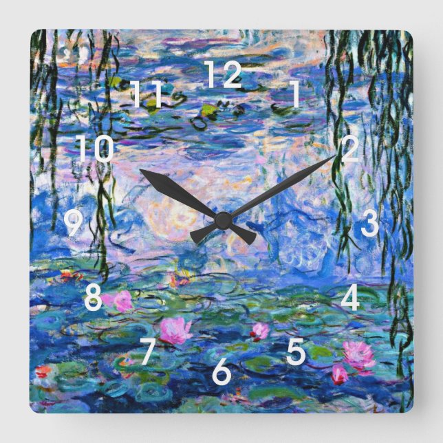 Reloj Cuadrado Claude Monet - Nenúfares, 1919, (Anverso)