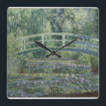 Reloj Cuadrado Claude Monet - Nieves Y Puente Japonés<br><div class="desc">Claude Monet - Nieves Y Puente Japonés</div>