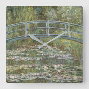 Reloj Cuadrado Claude Monet Water Lily Pond (puente japonés de fú
