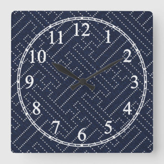 Reloj Cuadrado Clave de Sashiko