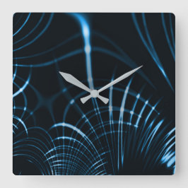 Reloj Cuadrado Claves agudas curvadas o espinas de azul real