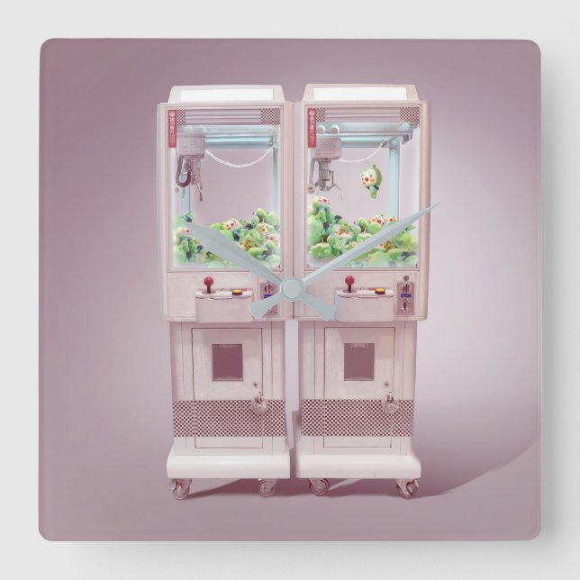 Reloj Cuadrado Claw Machine (Anverso)