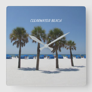 Reloj Cuadrado Clearwater Beach Florida Clock