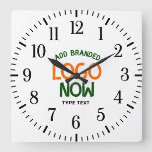 RELOJ CUADRADO CLIENTE DE MODA BLANCO LIMPIO CONTEMPORÁNEO SIMPLE