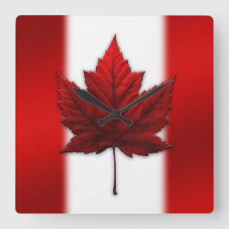 Reloj Cuadrado Clock Canada Bandera Souvenir Wall Clocks