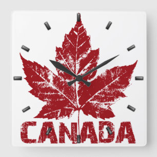 Reloj Cuadrado Clock Canadá Clock Guay Canada Souvenir Wall Clock