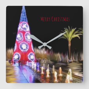 Reloj Cuadrado Clock Christmas
