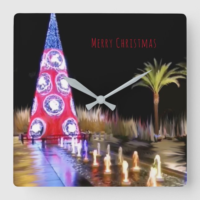 Reloj Cuadrado Clock Christmas (Anverso)