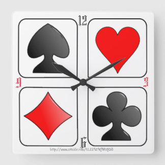 Reloj Cuadrado "Clock de tarjeta suite"