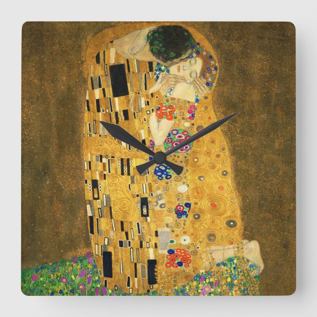 Reloj Cuadrado Clock of “The Kiss”,No.03 (Anverso)