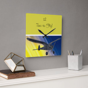 Reloj Cuadrado Clock - Spook - model airplane
