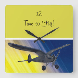 Reloj Cuadrado Clock - Spook - model airplane