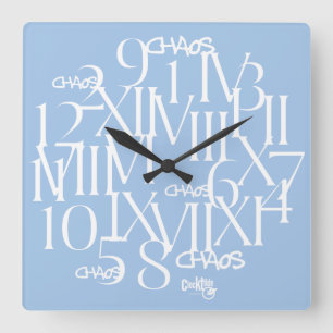 RELOJ CUADRADO CLOCK TILDE TIME IS CHAOS