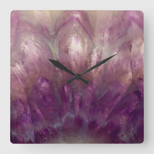 Reloj Cuadrado Close up of a purple Amethyst (Anverso)