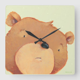 Reloj Cuadrado CloseUp of Big Brown Bear