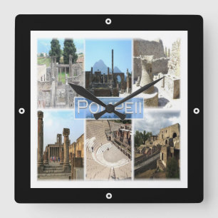 Reloj Cuadrado CMP155 POMPEII las ruinas, Pompeya, Campania,