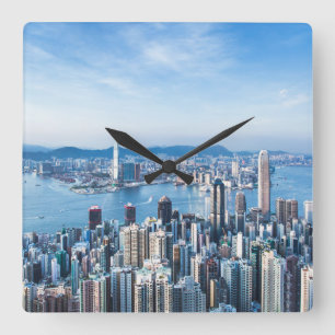 Reloj Cuadrado Coastline   Tsim Sha Tsu, Hong Kong Island, Asia
